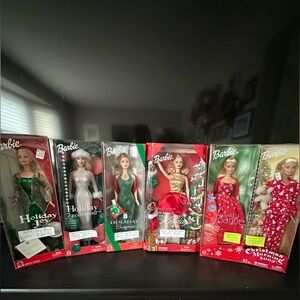 Barbie Festive Holiday Doll Set in Red and Green $25 each